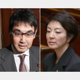 河井克行前法相（左）と河井案里参院議員（Ｃ）日刊ゲンダイ