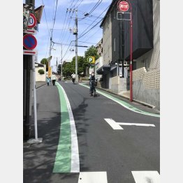 岸田劉生が「道路と土手と塀（切通之写生）」を描いた「切通しの坂」＝東京都渋谷区（Ｃ）共同通信社