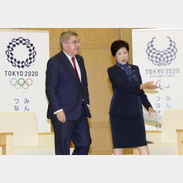 小池都知事はＩＯＣとの信頼関係を築けてはいない（左はバッハＩＯＣ会長）／（Ｃ）日刊ゲンダイ