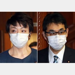 河井克行前法相と河井案里参院議員夫妻（Ｃ）日刊ゲンダイ