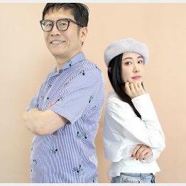 ゲストの小説家・作詞家・TVコメンテーターの橋口いくよさん（右）とDr.名越こと精神科医の名越康文さん（Ｃ）日刊ゲンダイ