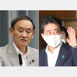 この国は無政府状態同然（菅官房長官（左）と安倍首相）／（Ｃ）共同通信社