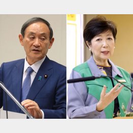 「本家本元は私よ」（菅義偉新首相と小池百合子都知事）／（Ｃ）日刊ゲンダイ