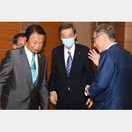 軽い神輿にすかさず圧力（左から、自民党3会派の麻生、竹下、細田3会長）／（Ｃ）日刊ゲンダイ