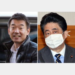 しらじらしいにもほどがある（安倍前首相と橋下徹氏＝左）／（Ｃ）日刊ゲンダイ