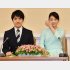 2017年9月の婚約内定会見での眞子さまと小室圭さん（Ｃ）代表撮影・JMPA