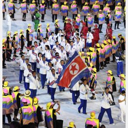 2016年リオ五輪の北朝鮮は金2個を含む7個のメダルを獲得したが（Ｃ）共同通信社