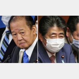 もともと河井案里元参院議員を担ぎ出したのも安倍前首相だけに…（左は自民党の二階幹事長）／（Ｃ）日刊ゲンダイ