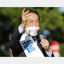 「＃会いに行ける元総理」菅直人元首相（Ｃ）日刊ゲンダイ