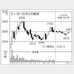 トーヨーカネツの株価チャート（Ｃ）日刊ゲンダイ