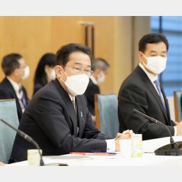 「新しい資本主義実現会議」の初会合で発言する岸田首相（Ｃ）共同通信社