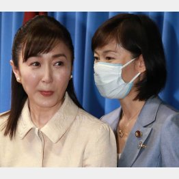 出馬表明の生稲晃子候補（左）にピッタリ寄り添う丸川珠代参院議員も安倍派（Ｃ）ＪＭＰＡ