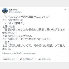 （北原みのりさんのツイッターから）