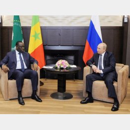 セネガルのサル大統領と会談するプーチン大統領（Ｃ）ロイター／Sputnik／Kremlin