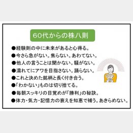 【60代からの株8則】／（Ｃ）日刊ゲンダイ