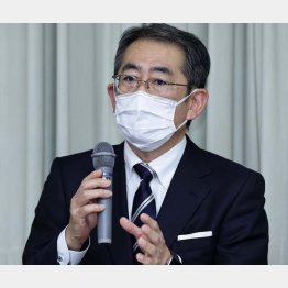 会見する「BIPROGY（ビプロジー）」の平岡昭良社長（Ｃ）共同通信社