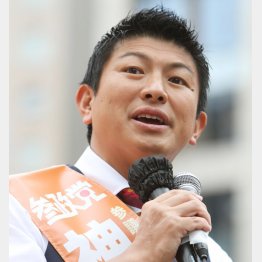 事務局長の神谷宗幣氏（撮影）藤倉善郎