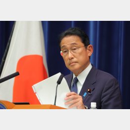 国賊を国葬で送るデタラメ、民意はない（昨14日、国葬を発表する岸田首相）／（Ｃ）ＪＭＰＡ