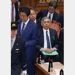 諸悪の根源（安倍元首相と黒田日銀総裁）／（Ｃ）日刊ゲンダイ