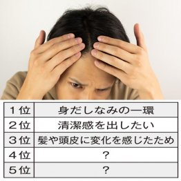 20代でも34.6％が髪や頭皮の変化を感じているという（Ｃ）日刊ゲンダイ