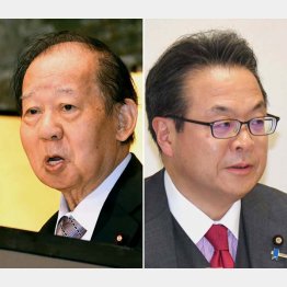 力の差を見せつけた？（左から二階俊博元幹事長、世耕弘成参院幹事長）／（Ｃ）日刊ゲンダイ