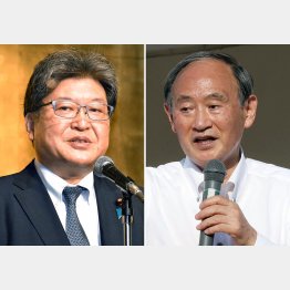 岸田内閣が再び右往左往か（萩生田政調会長と菅前首相＝右）／（Ｃ）日刊ゲンダイ