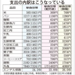 支出の内訳（Ｃ）日刊ゲンダイ