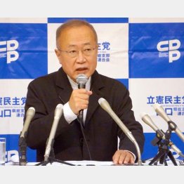 出馬会見した有田芳生氏（Ｃ）日刊ゲンダイ