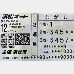 12Rの車券（Ｃ）日刊ゲンダイ