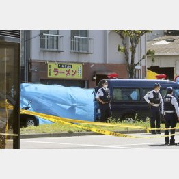 店主の余嶋学さんが倒れているのが見つかったラーメン店（Ｃ）共同通信社