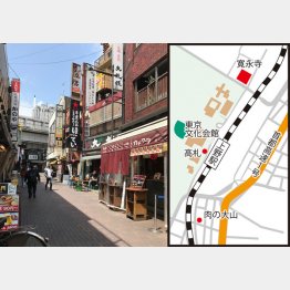 アメ横を避けて朝11時には開店する店が多い小路へ（Ｃ）日刊ゲンダイ