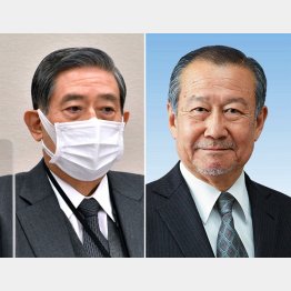 SBIホールディングスの北尾吉孝社長とSBI新生銀行の五味広文会長（右、新生銀行ホームページから）／（Ｃ）日刊ゲンダイ