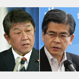 自民党の茂木幹事長（左）と公明党の石井幹事長（Ｃ）日刊ゲンダイ