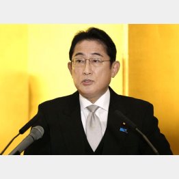 年頭の記者会見をする岸田首相（1月4日）／（Ｃ）共同通信社