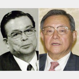 左から阿部文男衆院議員、谷川和穂元法相（Ｃ）日刊ゲンダイ