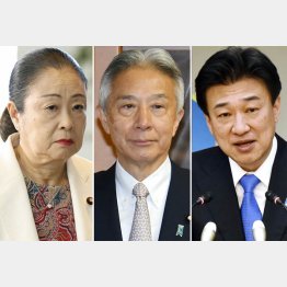 （左から）土屋復興相、盛山文科相、木原防衛相（Ｃ）日刊ゲンダイ