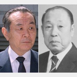 渡辺広康氏（左）と小針歴二氏（Ｃ）共同通信社