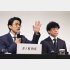 東山紀之社長と井ノ原快彦氏（ジャニーズ事務所の2回目の会見）／（Ｃ）日刊ゲンダイ