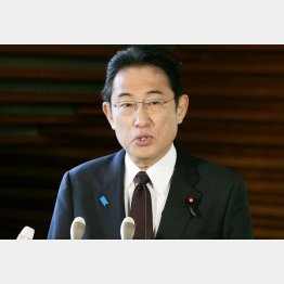 起死回生の最終手段を封じられた（ 記者の取材に応じる岸田首相）／（Ｃ）共同通信社