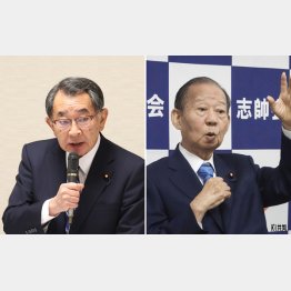 本気度は疑わしい（安倍派の塩谷立座長と二階派会長の二階俊博元幹事長＝右）／（Ｃ）日刊ゲンダイ