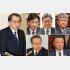 塩谷立座長（左）だけ辞任で安倍派「5人衆」（右5人）がお咎めナシとはあり得ない（右は、上左から時計回りに、西村、萩生田、高木、松野、世耕の5幹部）／（Ｃ）日刊ゲンダイ