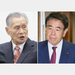 金権腐敗のキーマン（森元首相＝左）、復権を狙う下村博文元文科相（Ｃ）日刊ゲンダイ