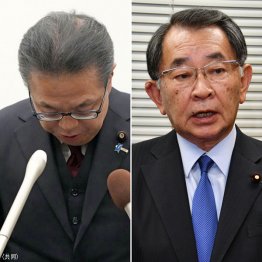 重い処分の世耕弘成前参院幹事長（左）と安倍派座長だった塩谷立元文科相（Ｃ）日刊ゲンダイ