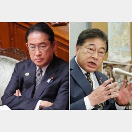 裏金化、私物化、税優遇控除まで。救い難い自民党のモラル（岸田首相、裏金を寄付で税控除の菅家一郎衆院議員＝右）／（Ｃ）日刊ゲンダイ