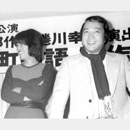 唐十郎（右）と妻の李麗仙（1980年）／（Ｃ）共同通信社