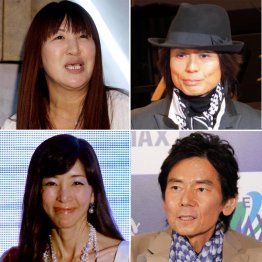 左上から時計回りに、北斗晶、つんく、今井雅之、川島なお美（Ｃ）日刊ゲンダイ