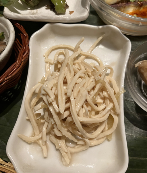 豆腐干絲とそうめんカボチャの組み合わせ（Ｃ）日刊ゲンダイ