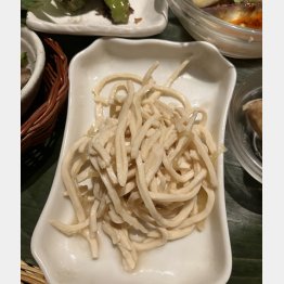 豆腐干絲とそうめんカボチャの組み合わせ（Ｃ）日刊ゲンダイ