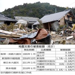 地震災害の被害総額（推計）／（Ｃ）日刊ゲンダイ