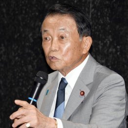 2人の勢力争いで自民が分裂（麻生太郎最高顧問）／（Ｃ）日刊ゲンダイ